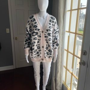 Soft Pink Leopard Cardigan